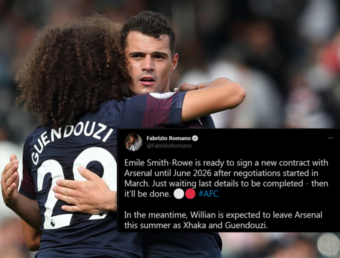 Smith Rowe sắp ký hợp đồng mới, bộ 3 Arsenal chuẩn bị rời Emirates