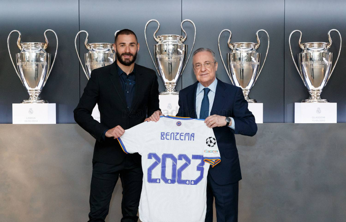 Benzema gia hạn hợp đồng với Real kèm theo điều khoản ”siêu khủng long”