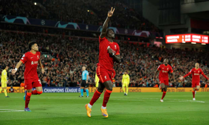 Liverpool thắng Villarreal, Mane san bằng kỷ lục của huyền thoại Chelsea