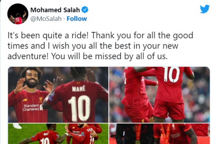Mane rời Liverpool, Salah nói lời thật lòng