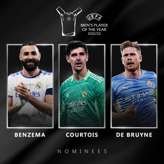 3 đề cử Cầu thủ xuất sắc nhất mùa 2021/22 lộ diện: Real Madrid có 2 cái tên