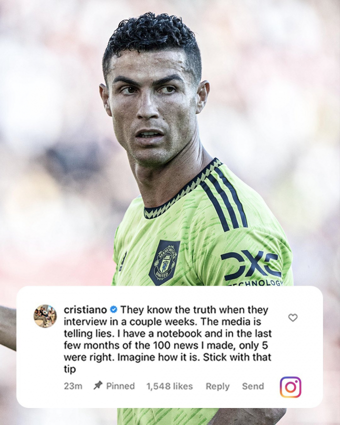 Cristiano Ronaldo tố giới truyền thông đưa tin sai sự thật