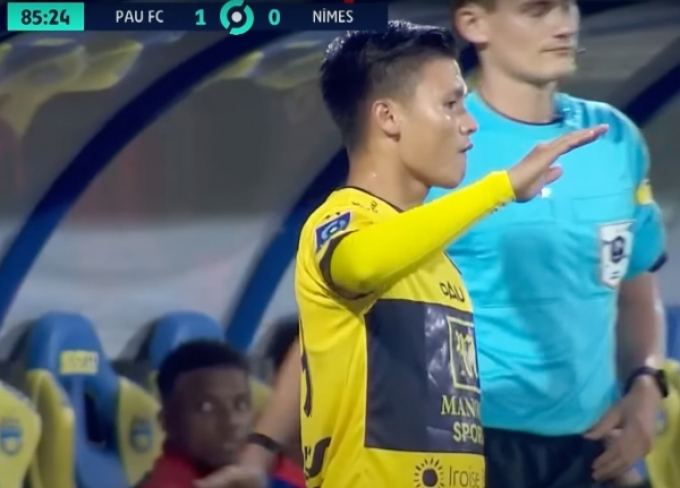 Quang Hải chỉ chạm bóng 1 lần duy nhất, Pau FC áp sát nửa trên BXH Ligue 2