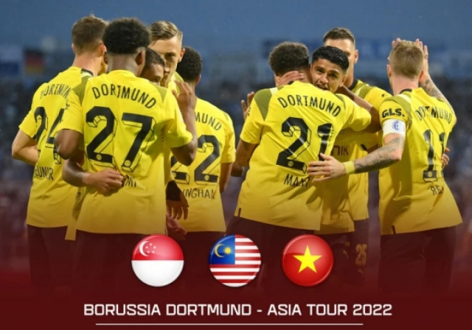 Không đến Indonesia như ban đầu, Dortmund chọn Malaysia du đấu cùng Việt Nam