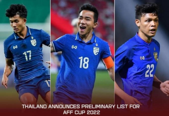 Danh sách sơ bộ 75 cầu thủ Thái Lan dự AFF Cup: Không Chanathip, 6 lính lê dương