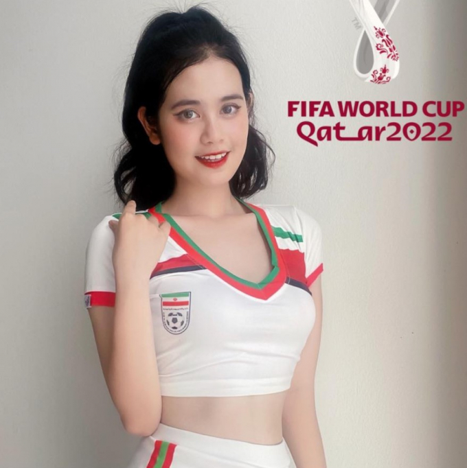 Thu Trang - hotgirl đại diện tuyển Iran tại Nóng cùng World Cup 2022 gây sốt MXH