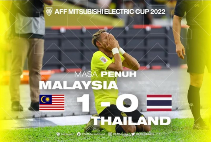 Kết quả bóng đá Malaysia 1-0 Thái Lan: Hổ Mã lai đặt một chân vào chung kết