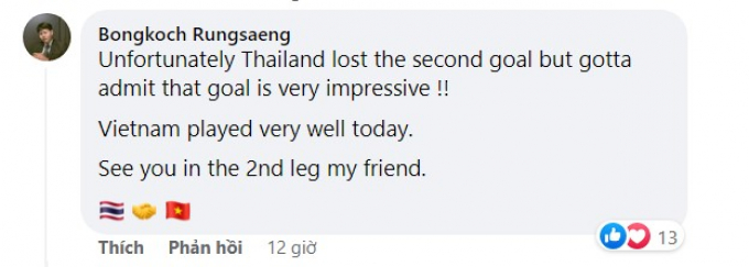 CĐV Thái Lan ca ngợi 1 cầu thủ ĐT Việt Nam