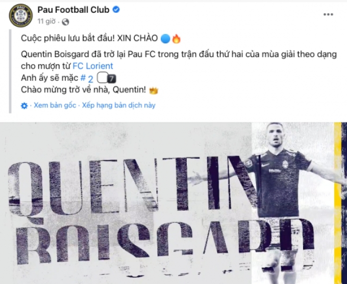 Pau FC tung video công bố tân binh mùa đông, cạnh tranh vị trí với Quang Hải