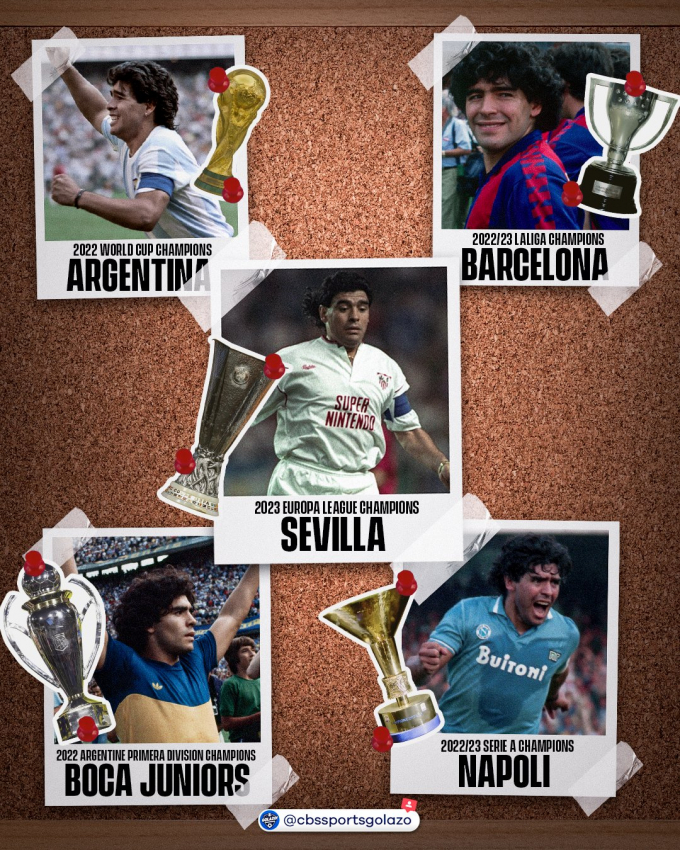 Maradona đã có thể mỉm cười nơi chín suối sau chức vô địch của Sevilla