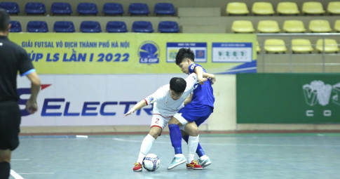 Giải futsal vô địch TP.Hà Nội 2022: Trẻ Thái Sơn Bắc thắng đậm