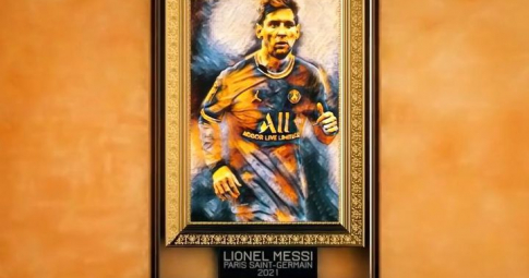 Messi được chào đón như 'một vị vua' khi PSG dựng phối cảnh tranh ở bảo tàng Louvre