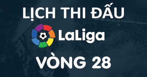 Lịch thi đấu bóng đá LaLiga 2021/22 vòng 28