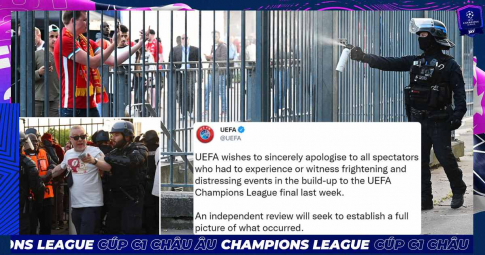 UEFA chính thức nhận lỗi về sự cố tạm hoãn chung kết Champions League