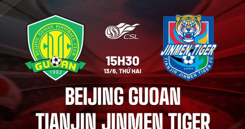 Trực tiếp Beijing Guoan vs Tianjin TEDA, Giải VĐQG Trung Quốc, 15h30 ngày 13/6