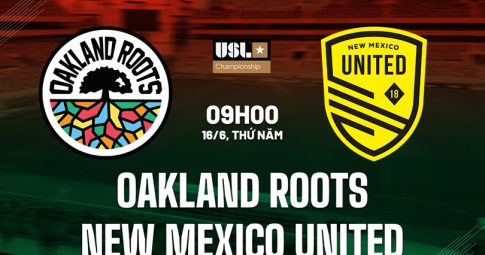 Highlight Oakland Roots vs New Mexico Utd, Giải United Soccer League, 09h00 ngày 16/6