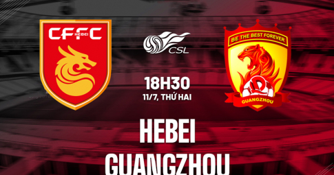 Highlight Hebei vs Guangzhou, Giải VĐQG Trung Quốc, 18h30 ngày 11/7