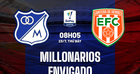Trực tiếp Millonarios vs Envigado, Giải vô địch Colombia, 08h05 ngày 23/7
