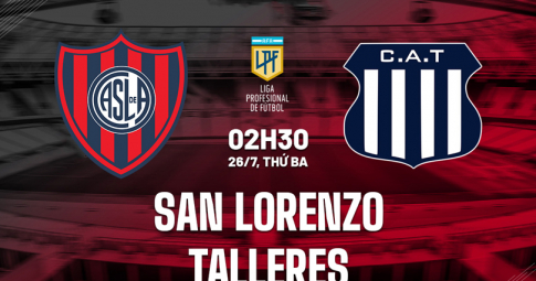 Trực tiếp San Lorenzo vs Talleres Córdoba, Giải VĐQG Argentina, 02h30 ngày 26/7