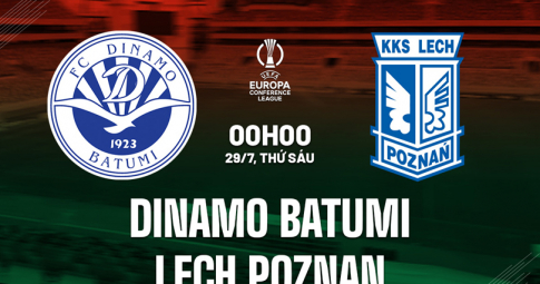 Highlight Dinamo Batumi vs Lech Poznań, Giải UEFA Europa Conference League, 00h00 ngày 29/7