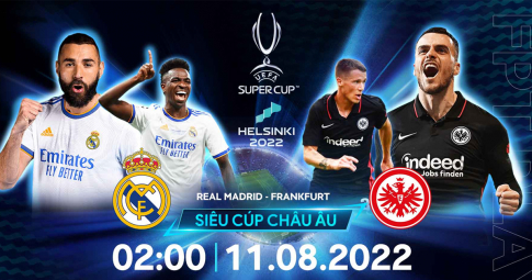 Xem trực tiếp Real Madrid vs Eintracht Frankfurt ở đâu, trên kênh nào?