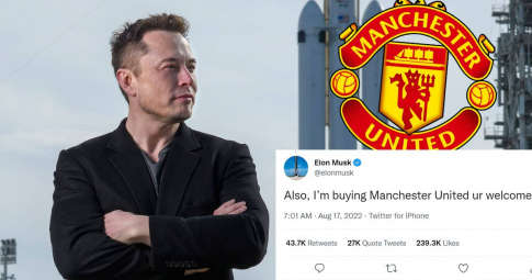 Tỷ phú Elon Musk đánh tiếng ’giải thoát’ Man United khỏi nhà Glazer