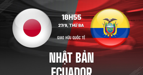 Trực tiếp Nhật Bản vs Ecuador | Giao hữu quốc tế | 18h45 ngày 27/9/2022