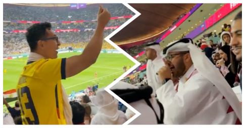 Fan Ecuador đếm tiền khiêu khích fan Qatar giữa trận đấu và cái kết