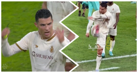 Ronaldo nổi đóa với đồng đội, sút bay chai nước sau khi Al Nassr bại trận
